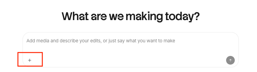 Reference image attached on the homepage prompt bar